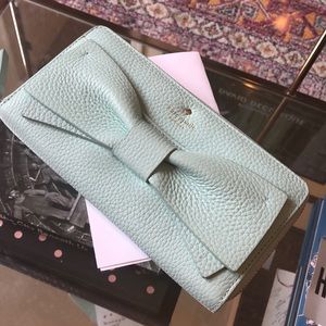 Mint Kate Spade Wallet with Bow front